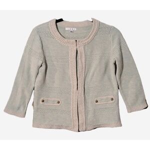 SM Women‎ CAbi Knit Seafoam Coastal Grandma Cottagecore  Cardigan Soft Girl